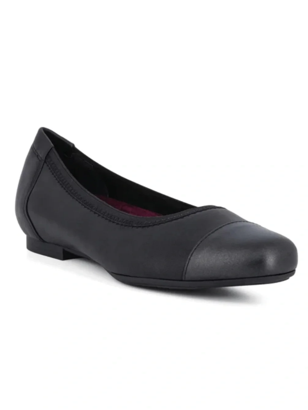 Munro Danielle Black Leather Slip-On Flats Size 7.5